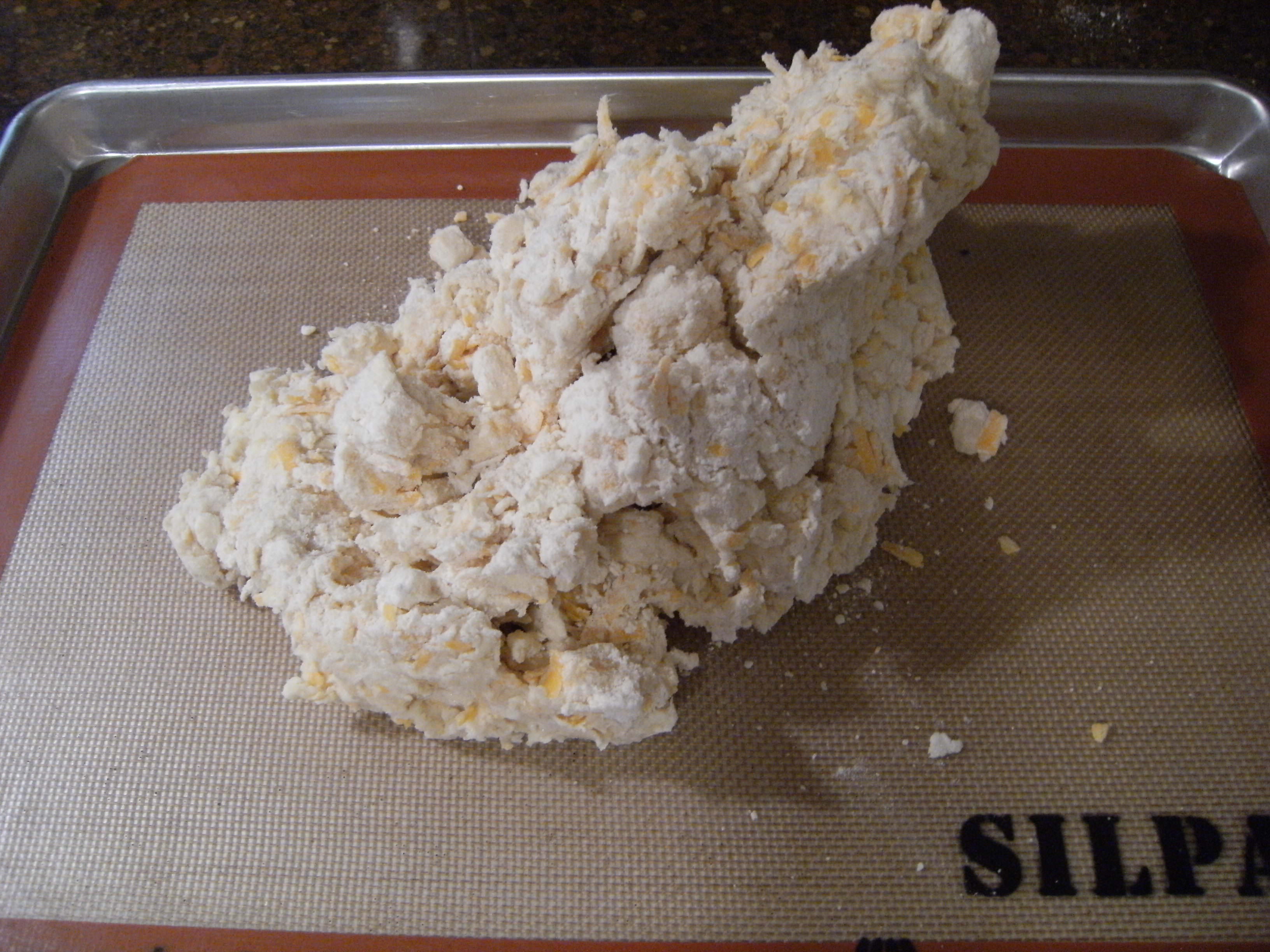 dough for cheddar-apple scones