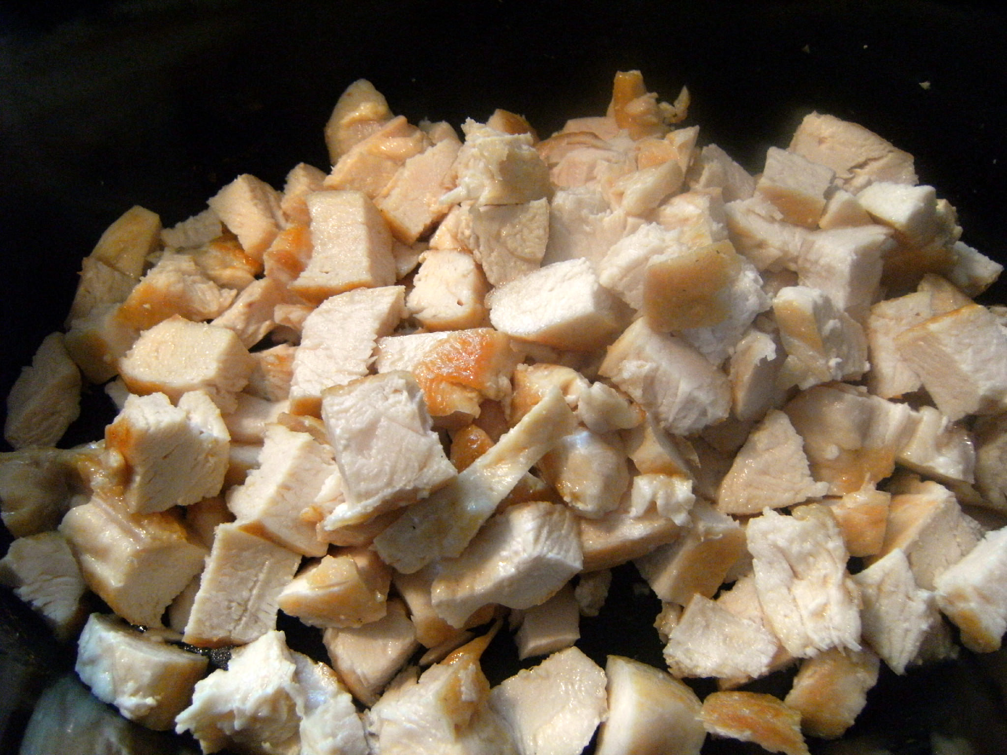 cooked chicken breast, cut into cubes
