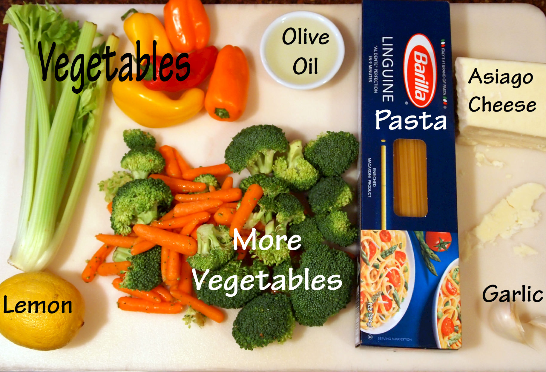 Ingredients needed to make pasta primavera | Recipe on comfortablydomestic.com