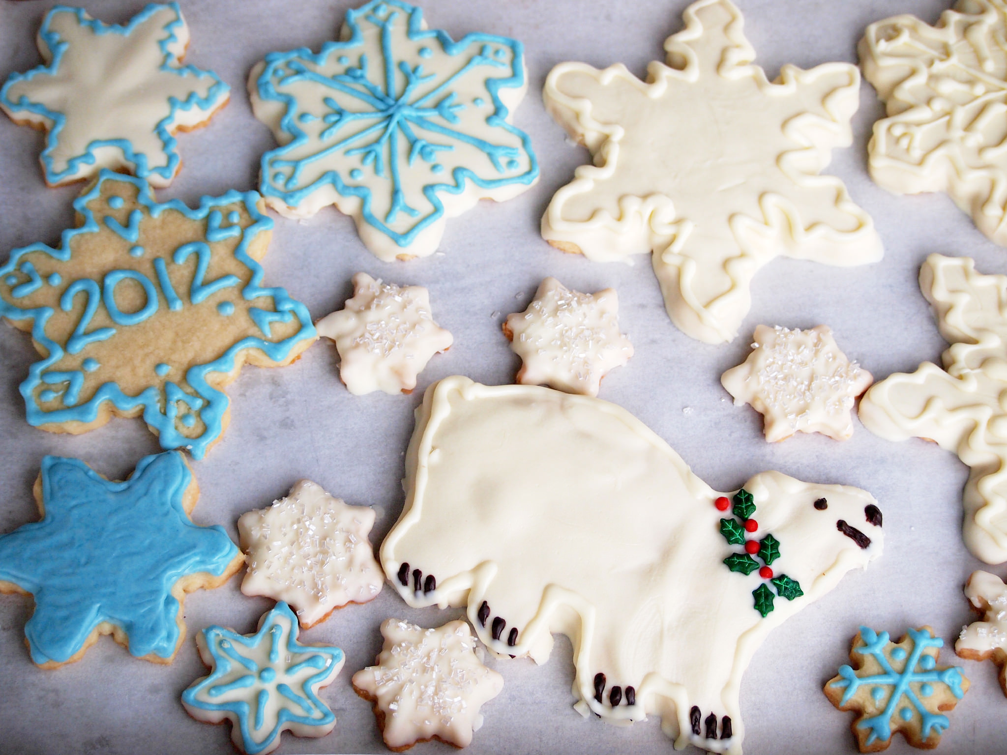 White Chocolate Decorated Shortbread Cookies from Comfortably Domestic
