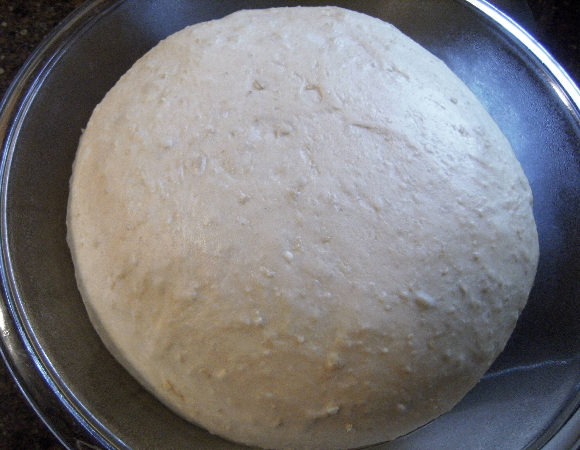 risen bread dough
